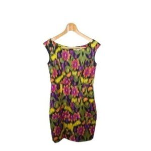 Jessica Simpson Watercolor Floral Sheath Dress Size 2